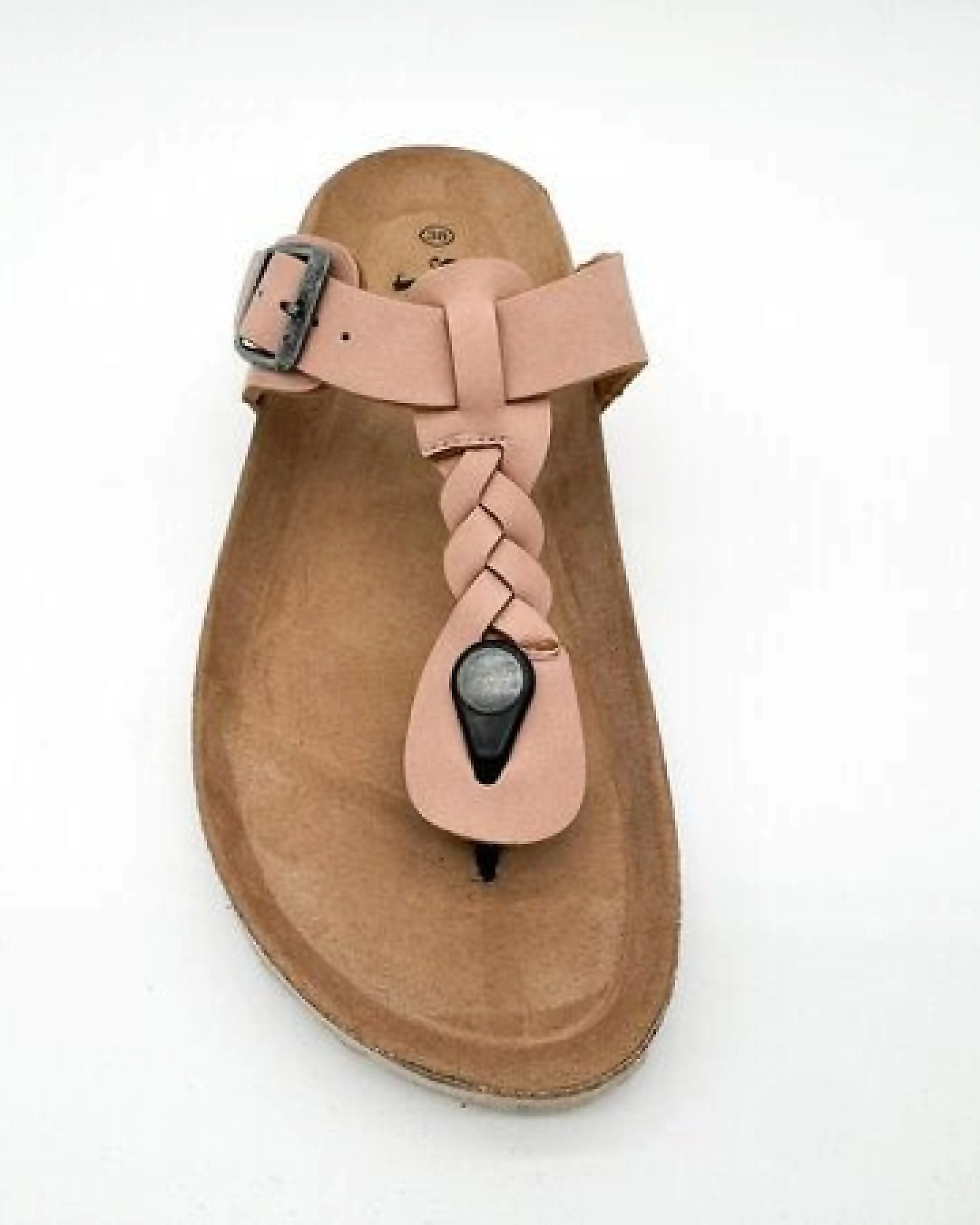 Vegane thies ® Eco Thong Braid Sandale aus rec. PET mit Kork-Tieffussbett – Ansicht 4