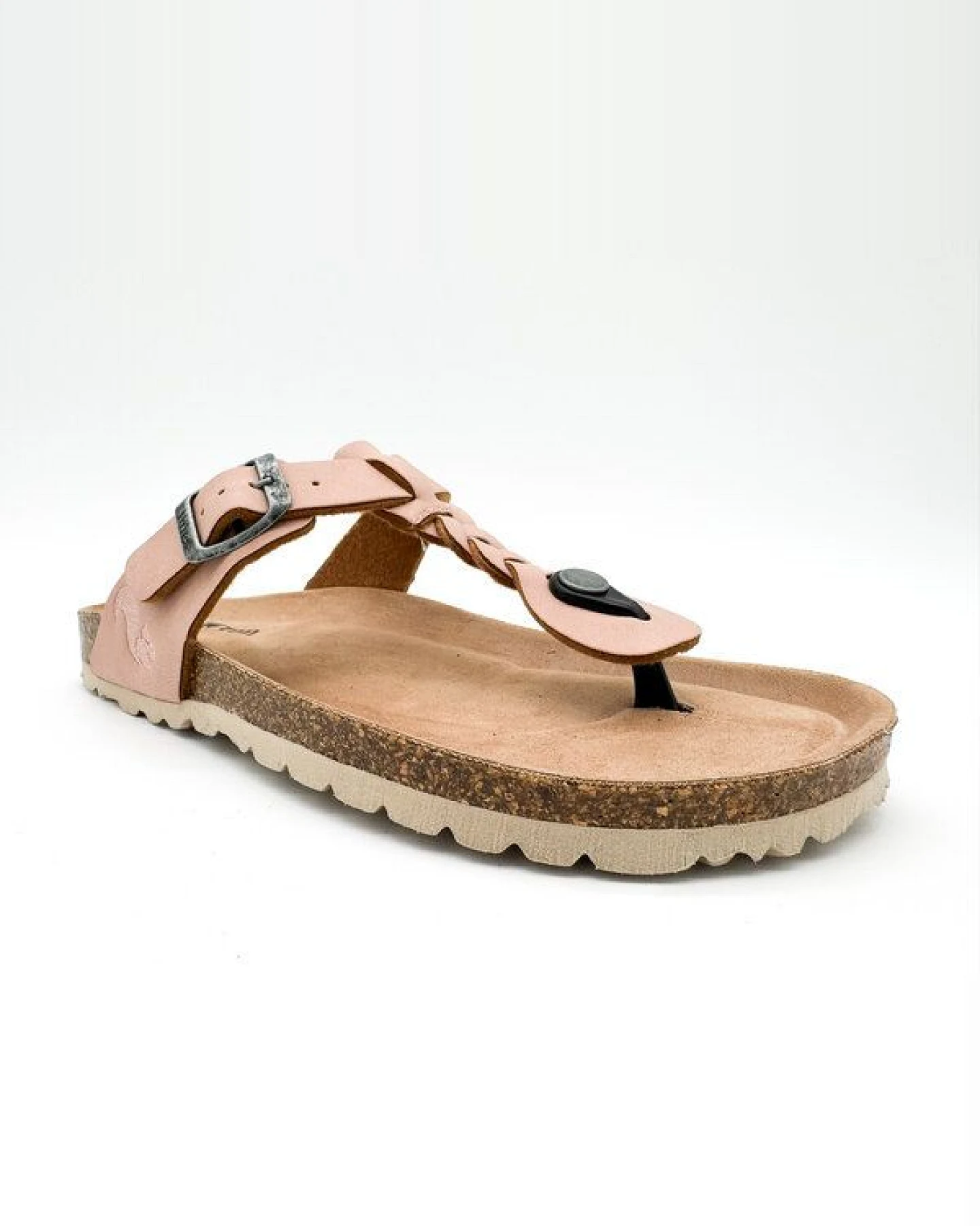 Vegane thies ® Eco Thong Braid Sandale aus rec. PET mit Kork-Tieffussbett – Ansicht 2