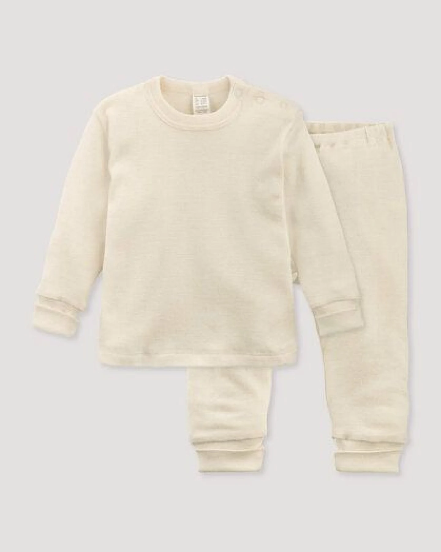 hessnatur Pyjama aus Bio-Baumwolle mit Merinowolle und Seide – Ansicht 2
