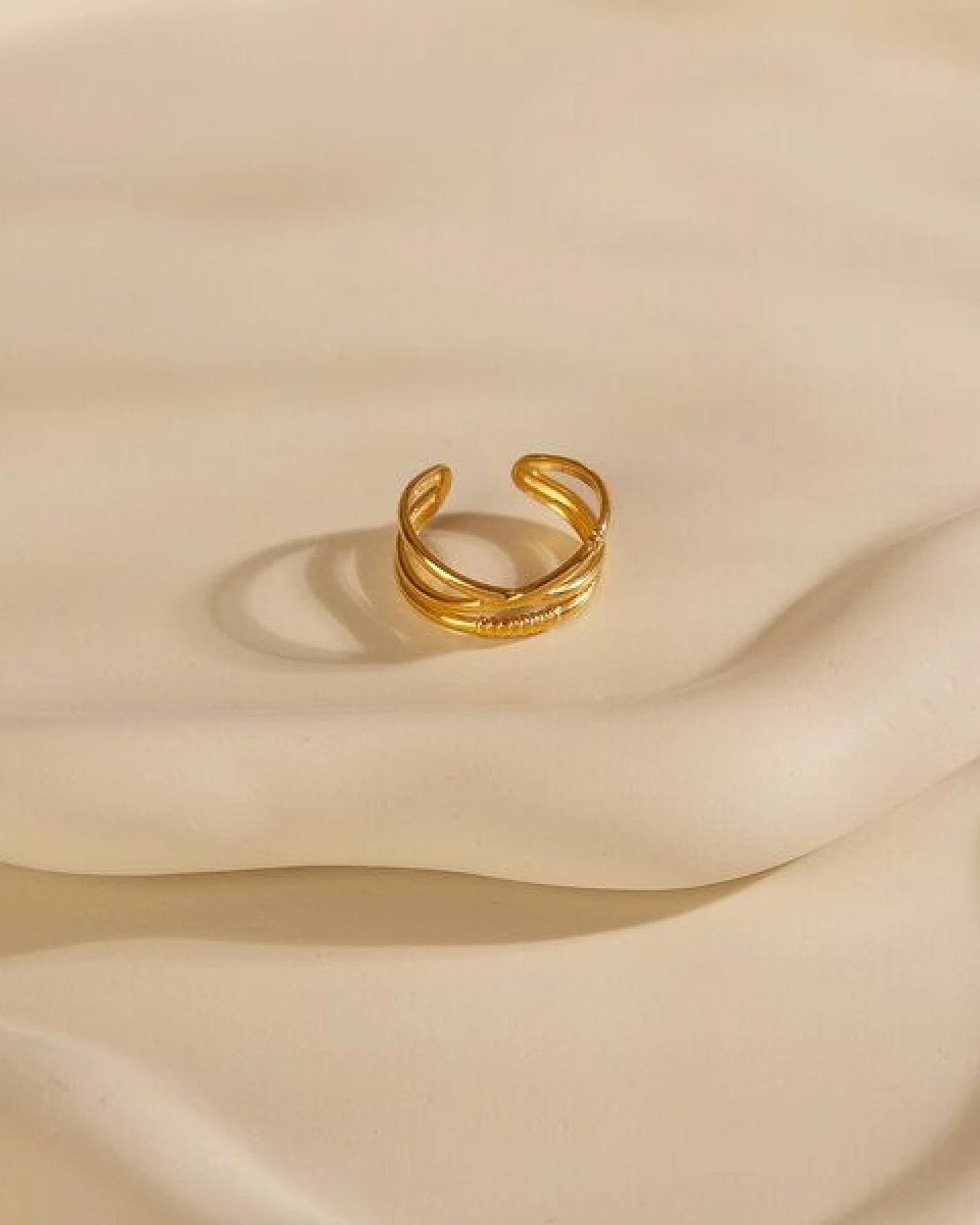 Größenverstellbarer BOHO Layer Ring ca. Ø 17 - 19mm von Elektropulli – Ansicht 2