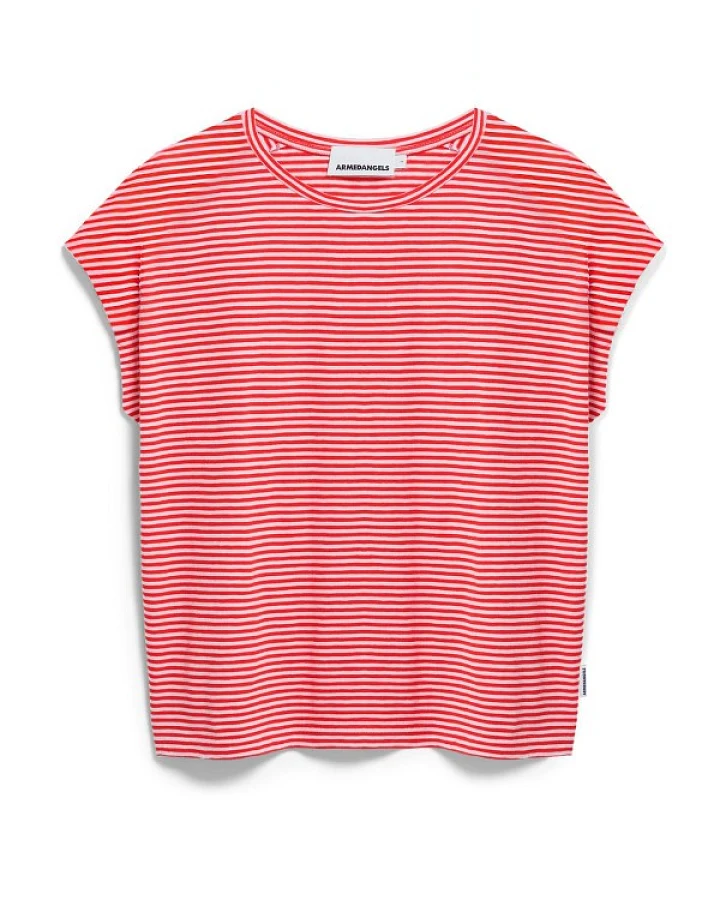 ARMEDANGELS - Women's Slub Jersey Stripe - T-Shirt Gr XL rosa