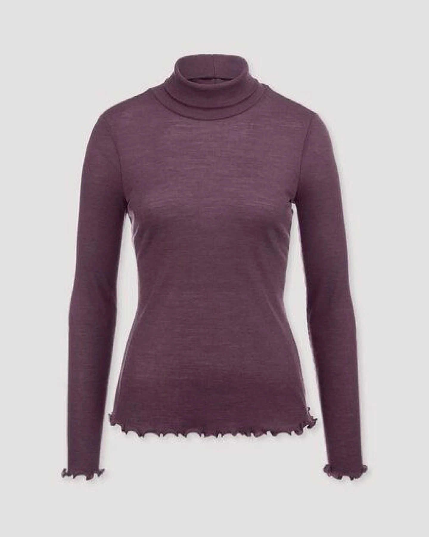 hessnatur Longsleeve mit Rollkragen Fitted WARM TOUCH aus Bio-Merinowolle und TENCEL Lyocell – Ansicht 4