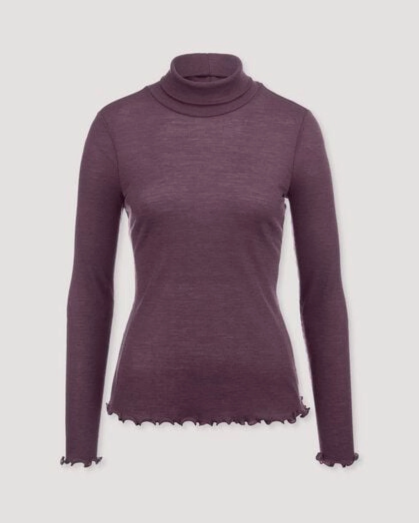 hessnatur Longsleeve mit Rollkragen Fitted WARM TOUCH aus Bio-Merinowolle und TENCEL Lyocell – Ansicht 4