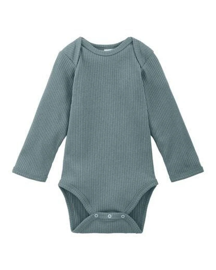 hessnatur Langarmbody Slim aus Bio-Baumwolle mit Bio-Merinowolle