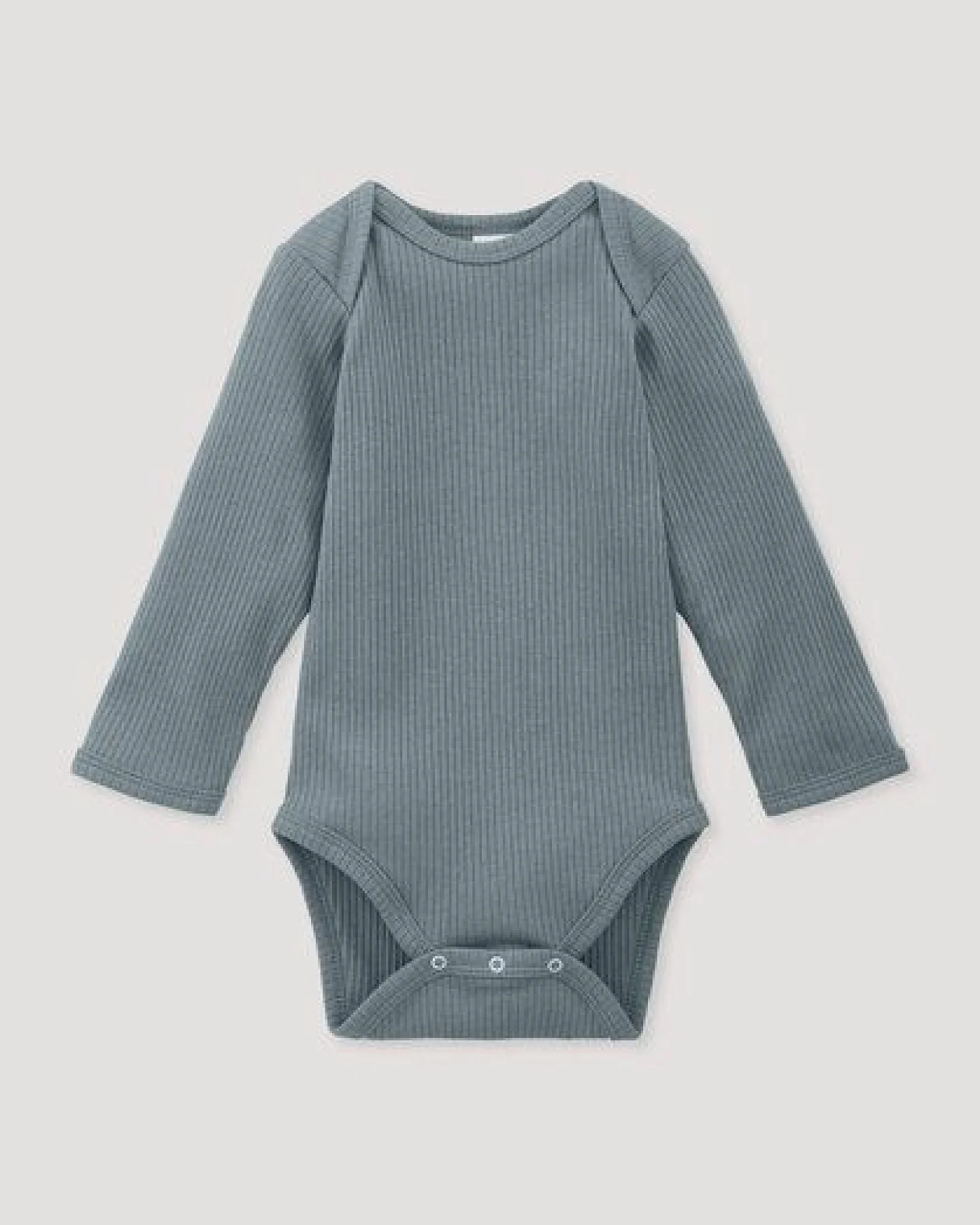 hessnatur Langarmbody Slim aus Bio-Baumwolle mit Bio-Merinowolle – Ansicht 2