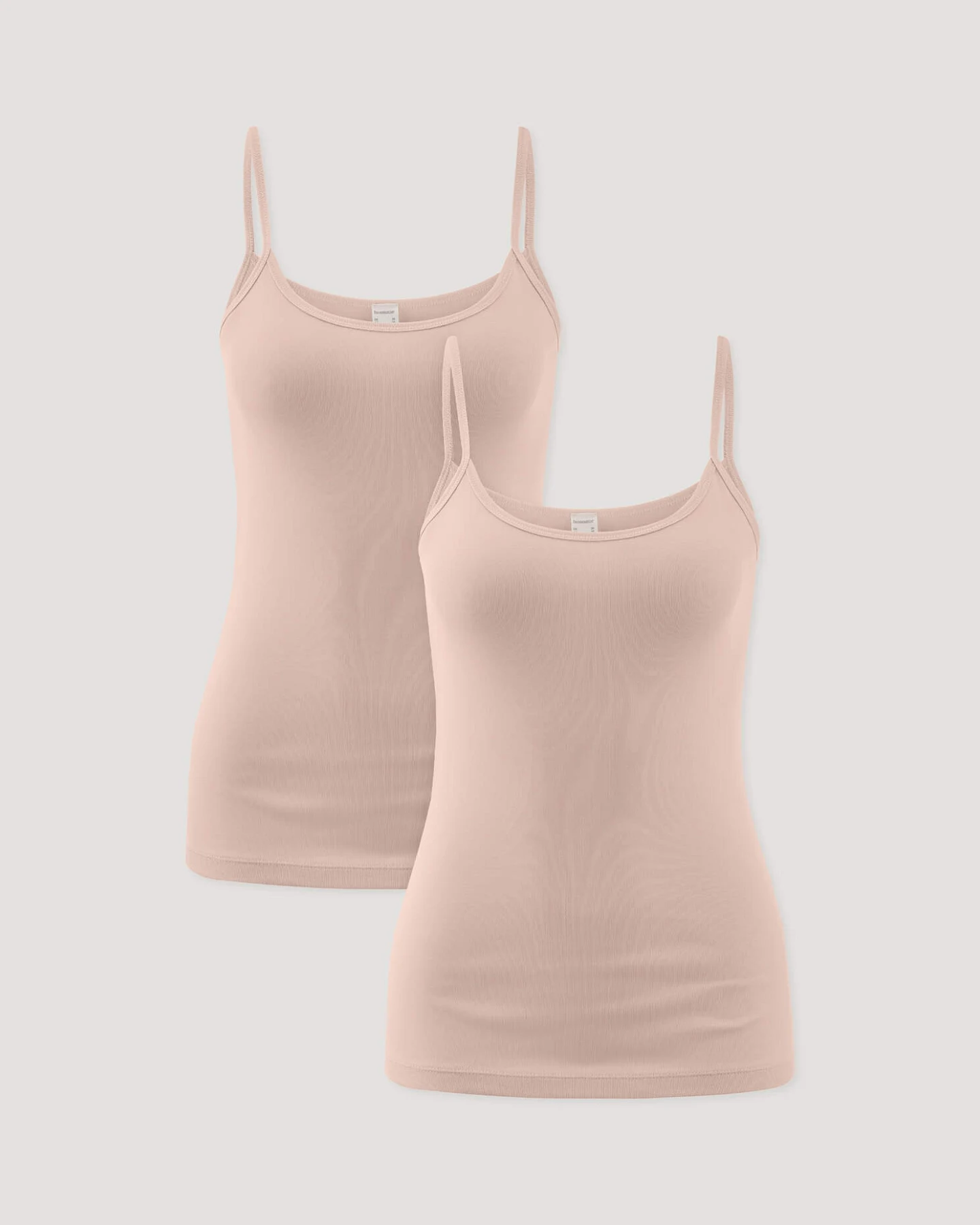 hessnatur Damen Spaghetti-Top im 2er-Pack PURE COTTON aus Bio-Baumwolle - rosa - Größe 46 – Ansicht 4
