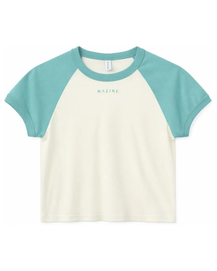Mazine - Women's Contrast Sleeves T-Shirt - T-Shirt Gr S weiß