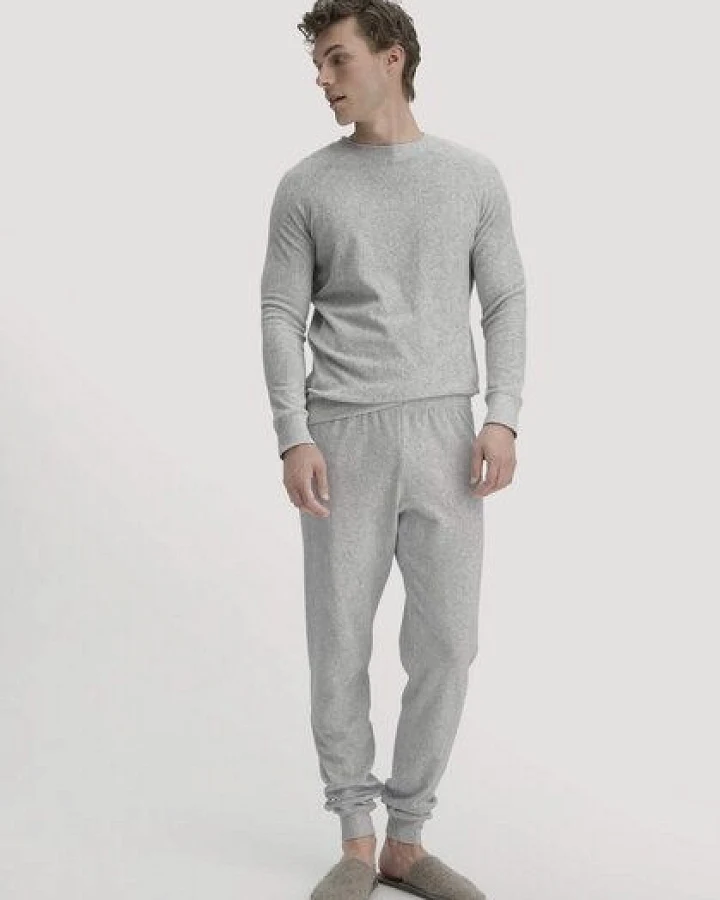 hessnatur Frottee Schlafhose Relaxed PURE COTTON aus reiner Bio-Baumwolle