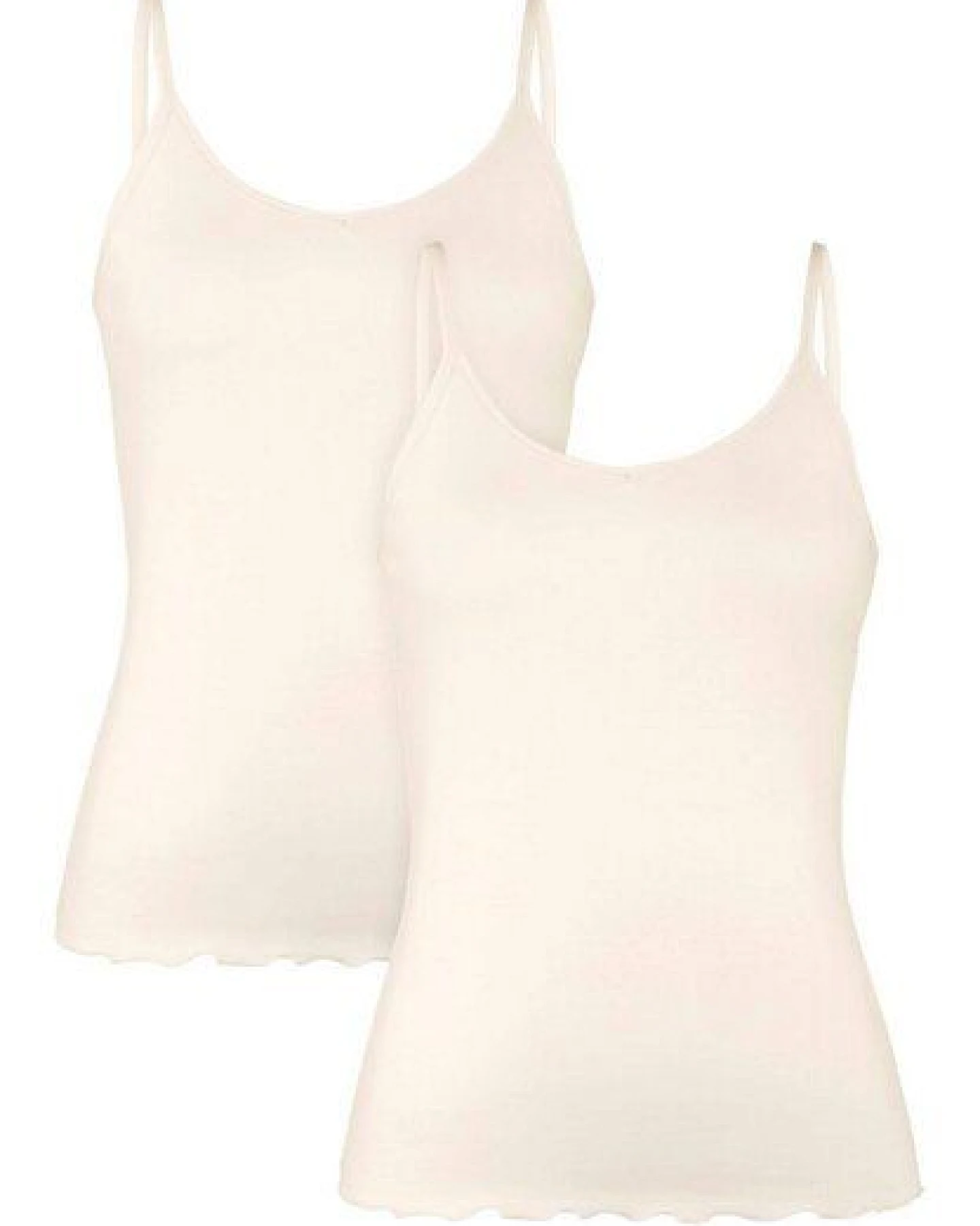 hessnatur Spaghetti-Top V-Neck Fitted 2er-Set PURE NATURE aus reiner Bio-Baumwolle – Ansicht 2