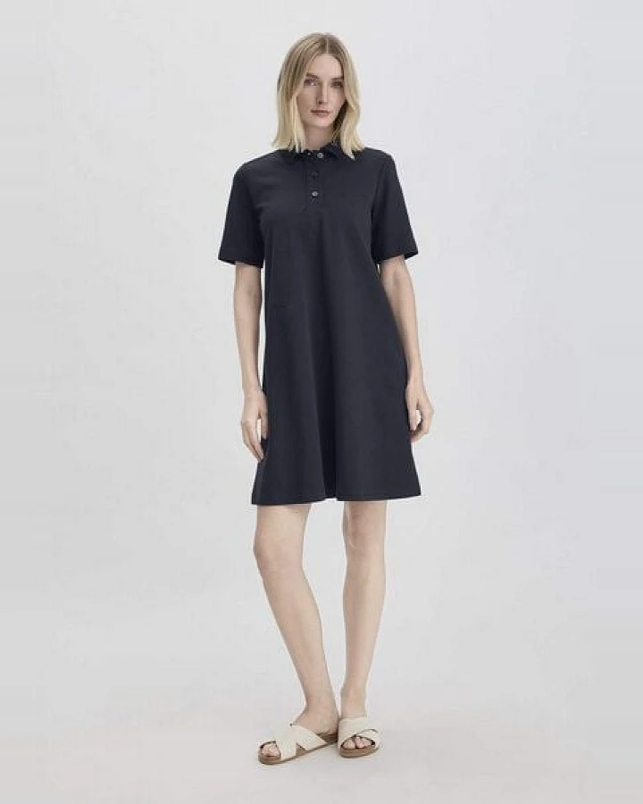 hessnatur Jersey Kleid Knielang Relaxed aus Bio-Baumwolle