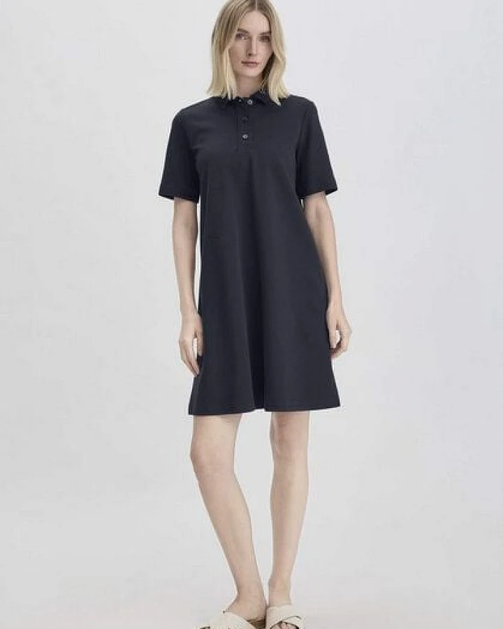 hessnatur Jersey Kleid Knielang Relaxed aus Bio-Baumwolle