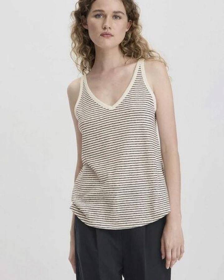 hessnatur Streifen Jersey Top Regular aus Leinen und reiner Bio-Baumwolle