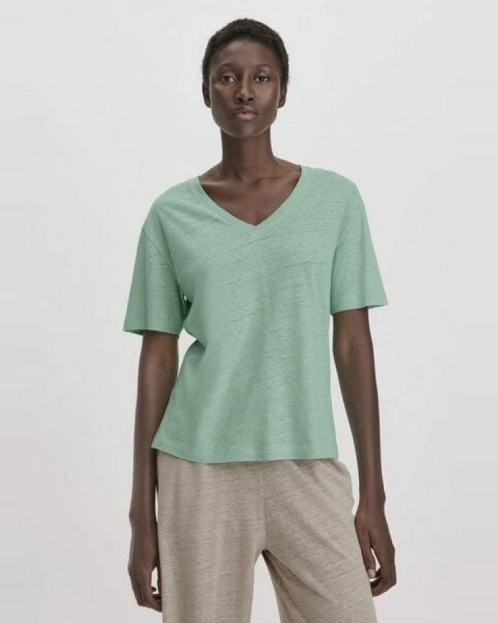 hessnatur T-Shirt Oversize aus Leinen mit reiner Bio-Baumwolle