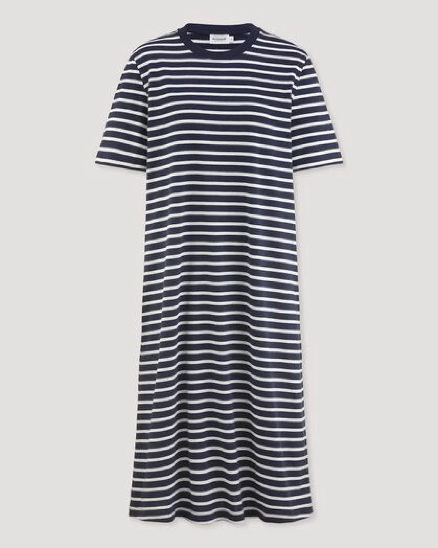 hessnatur Streifen Heavy Jersey Slub Kleid Knielang Relaxed aus reiner Bio-Baumwolle – Ansicht 4