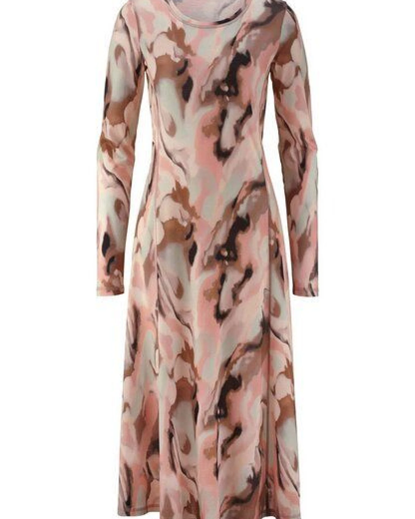 hessnatur Print Premium Light Jersey Kleid Midi Slim aus reiner Bio-Baumwolle – Ansicht 3