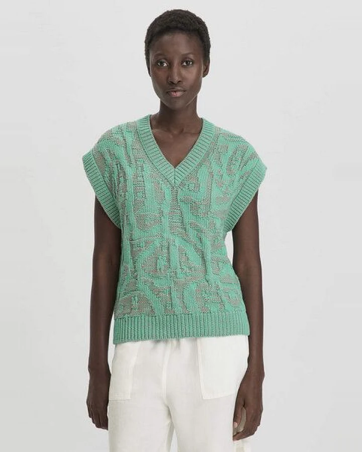 hessnatur Jacquard Strick Pullover Relaxed aus reiner Bio-Baumwolle