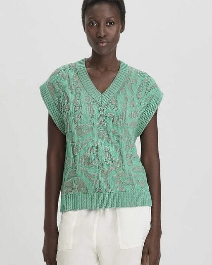 hessnatur Jacquard Strick Pullover Relaxed aus reiner Bio-Baumwolle
