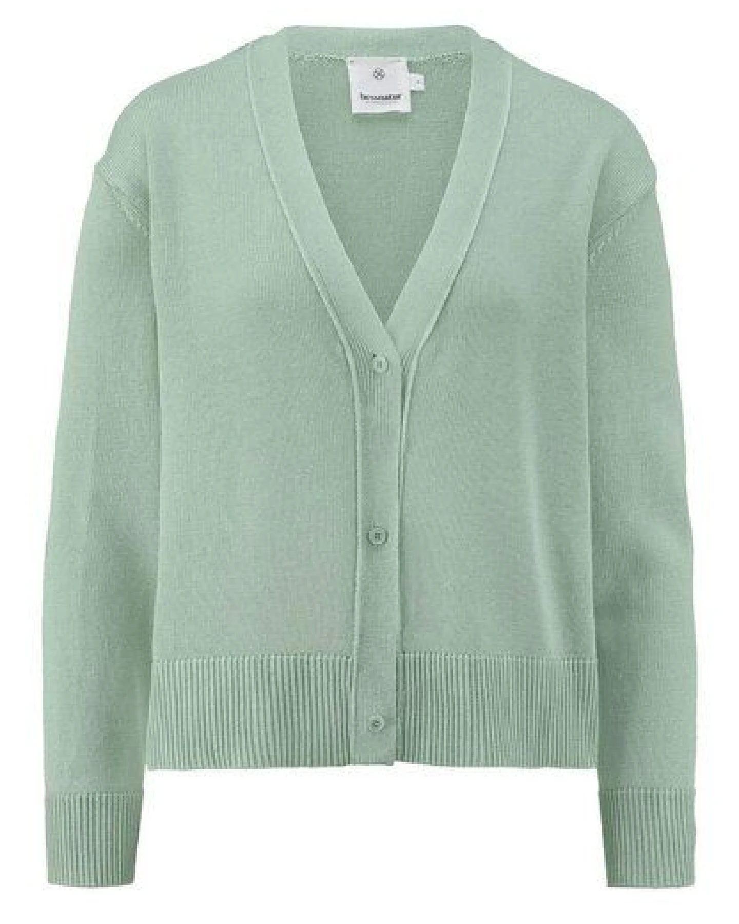 hessnatur Strick Jacke Relaxed aus reiner Bio-Baumwolle mit edlem Leinen – Ansicht 3