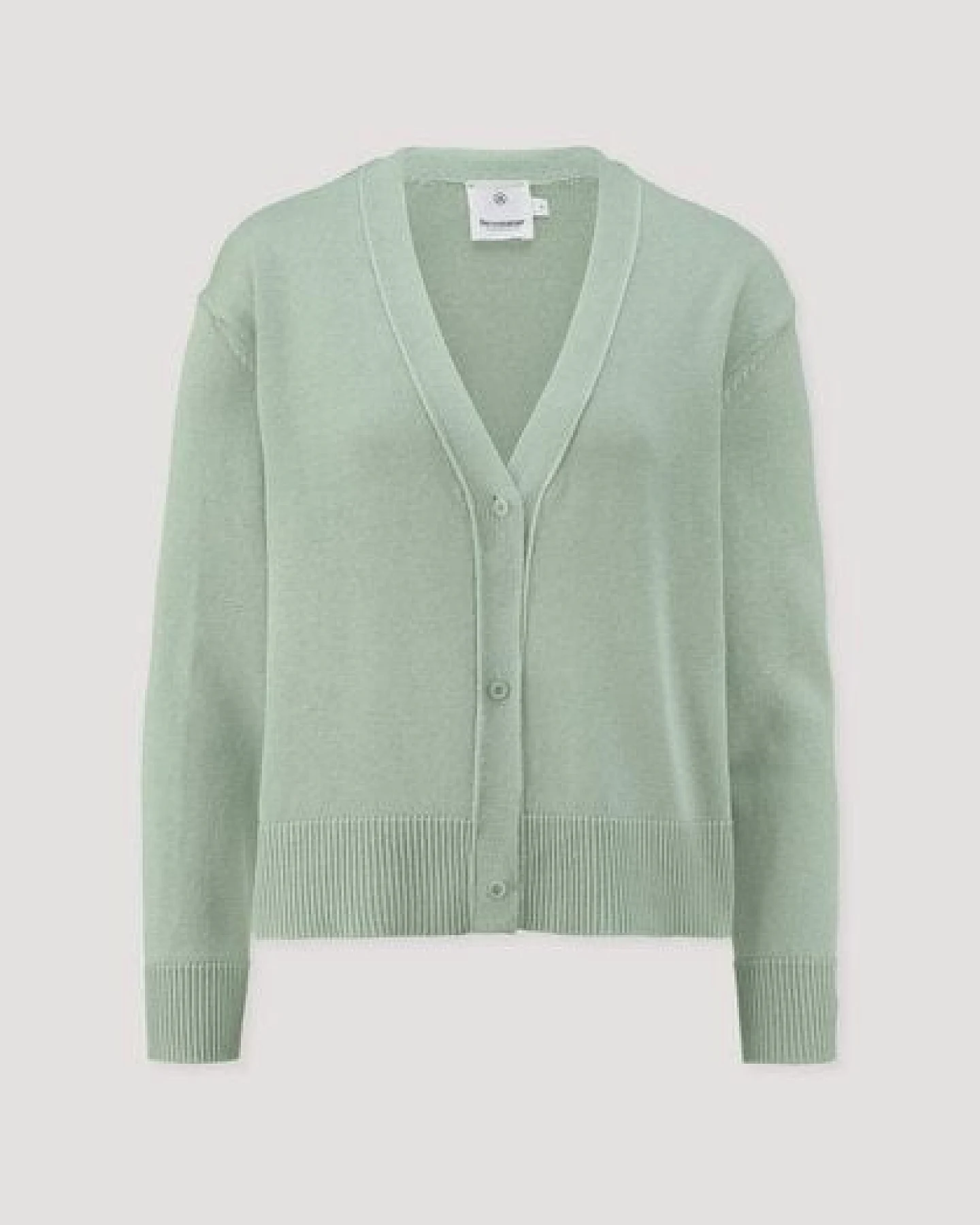 hessnatur Strick Jacke Relaxed aus reiner Bio-Baumwolle mit edlem Leinen – Ansicht 4