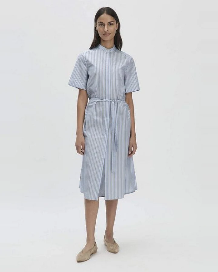 hessnatur Streifen Hemdblusen Kleid Midi Relaxed