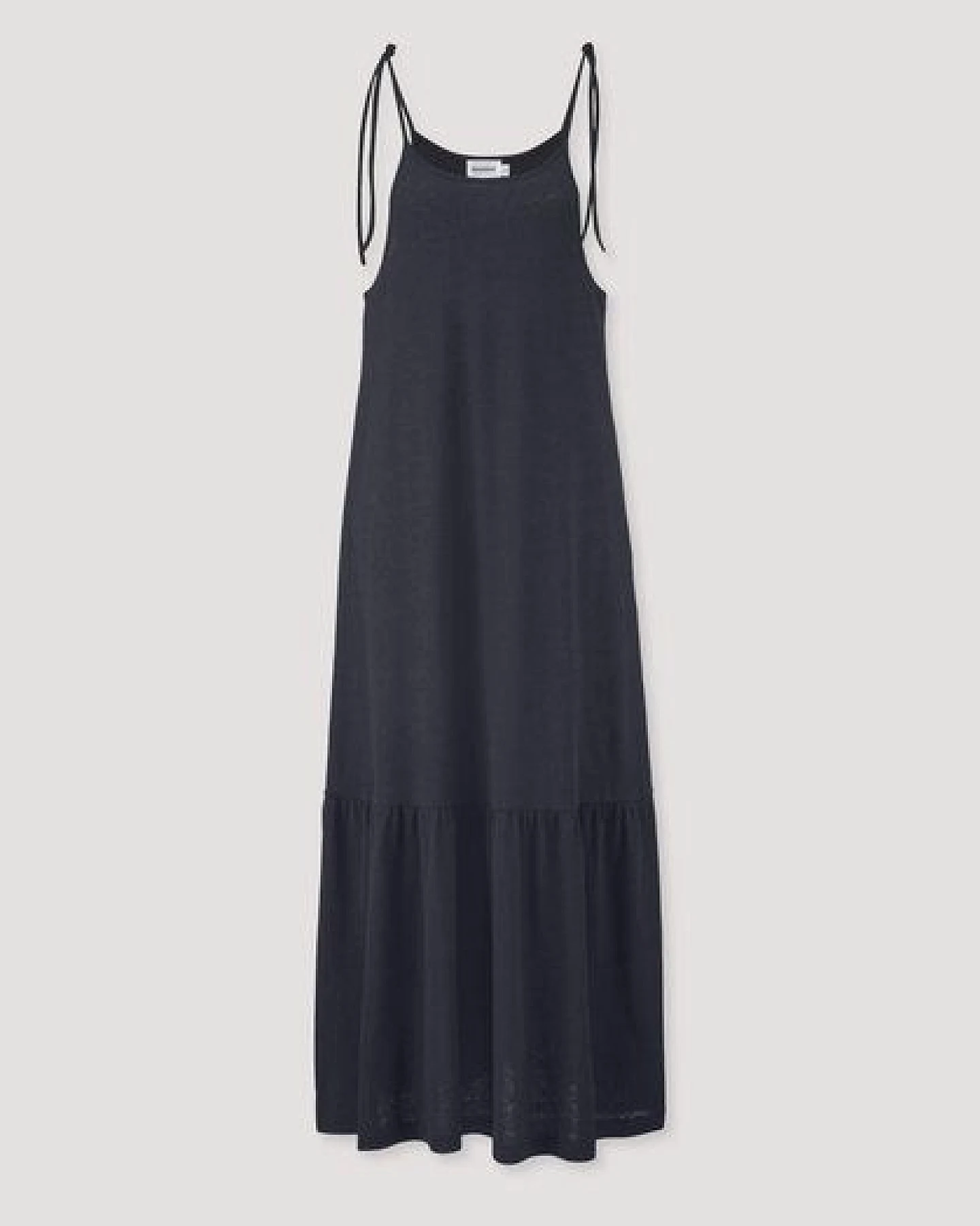 hessnatur Jersey Kleid Midi Relaxed aus reiner Bio-Baumwolle mit Leinen – Ansicht 4