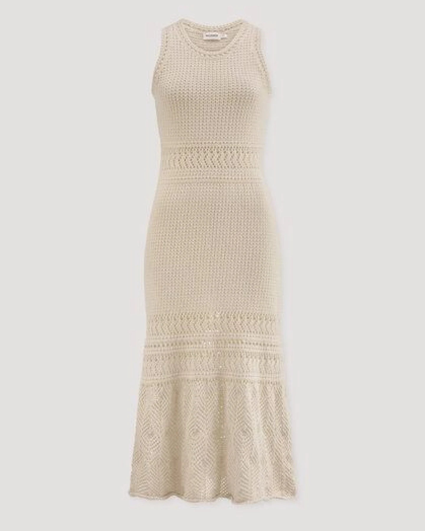 hessnatur Ajour Strick Kleid Midi Fitted aus reiner Bio-Baumwolle – Ansicht 4