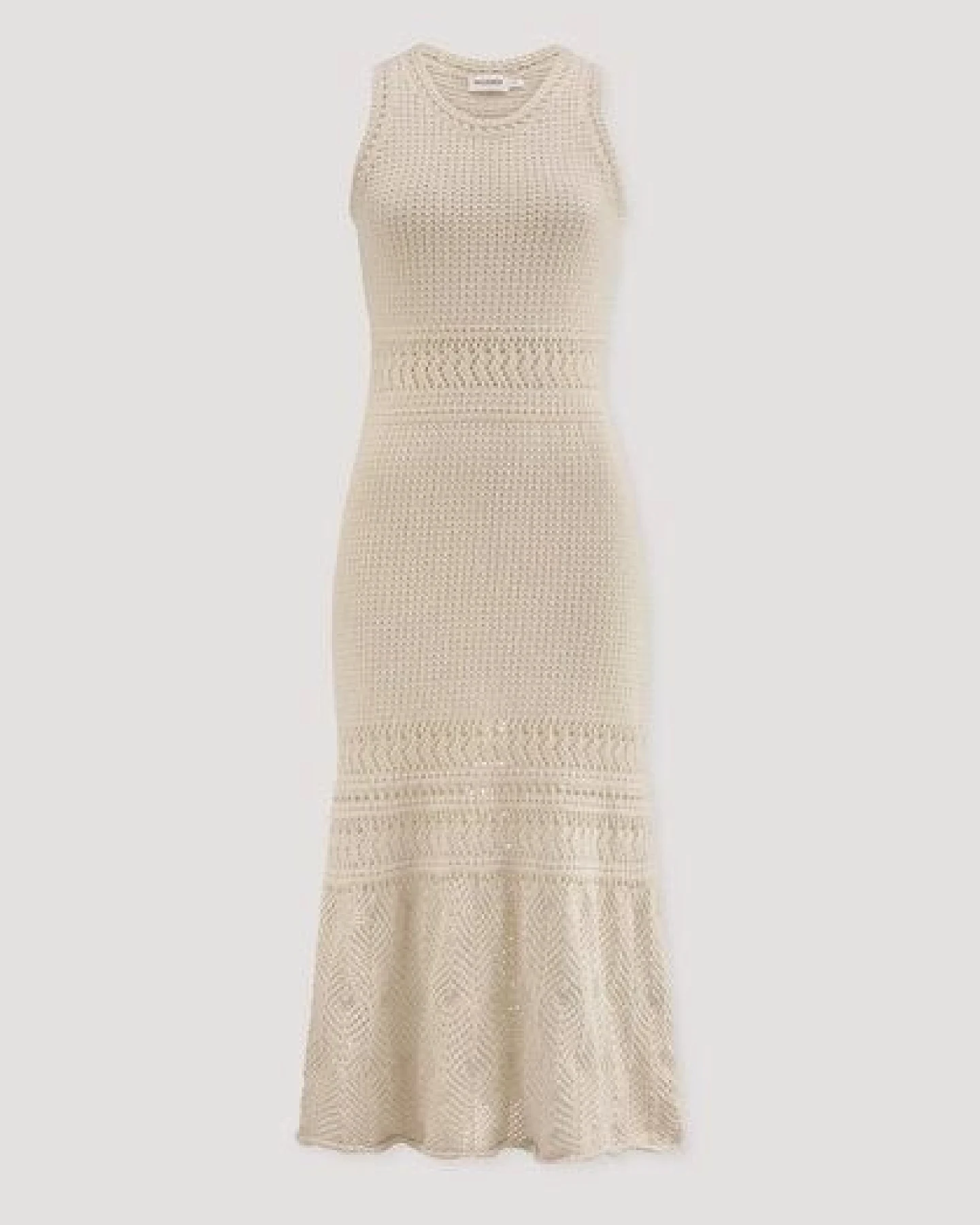hessnatur Ajour Strick Kleid Midi Fitted aus reiner Bio-Baumwolle – Ansicht 4