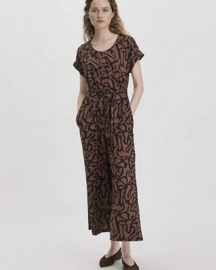 hessnatur Print Jersey Jumpsuit Oversize aus reiner Bio-Baumwolle