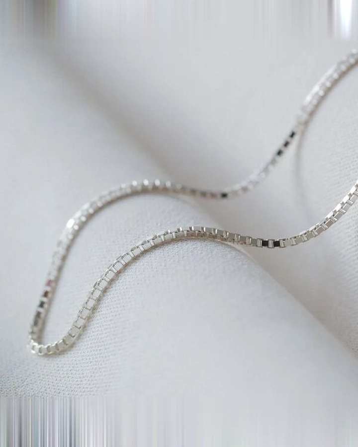 BELLYBIRD Jewellery Venezianerkette - eckige Kettenglieder/ Silber/ Silber vergoldet