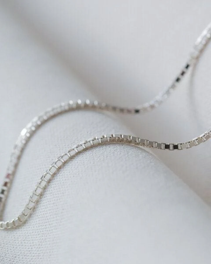 BELLYBIRD Jewellery Venezianerkette - eckige Kettenglieder/ Silber/ Silber vergoldet