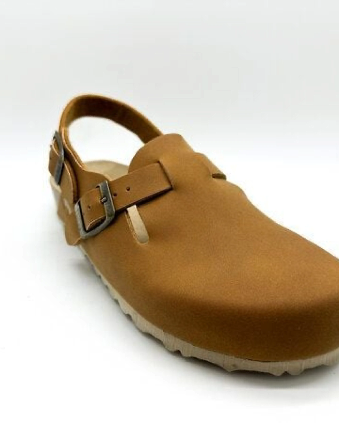 Vegane thies ® Eco Bio Backstrap Clogs aus rec. PET mit Kork-Tieffussbett – Ansicht 3
