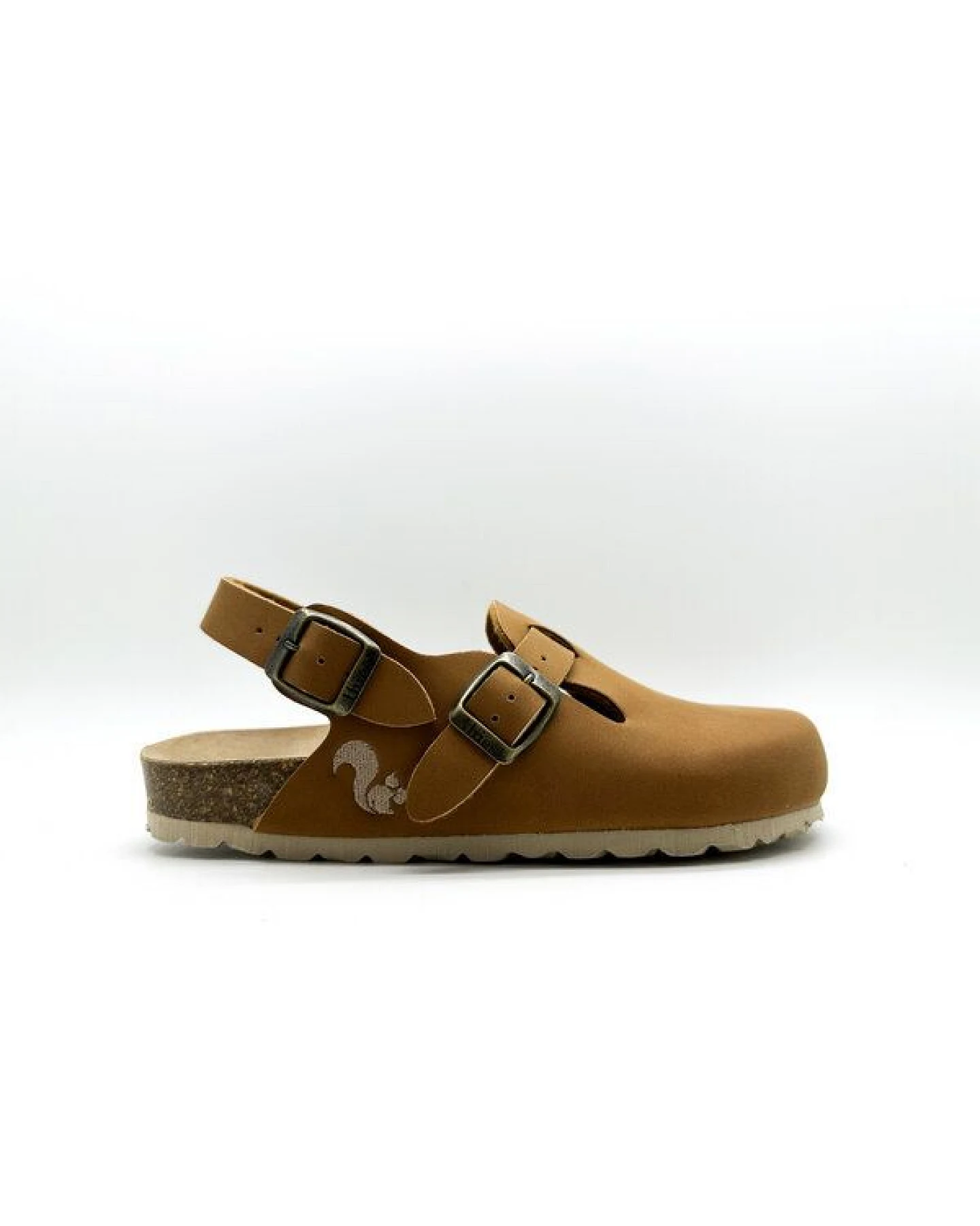 Vegane thies ® Eco Bio Backstrap Clogs aus rec. PET mit Kork-Tieffussbett – Ansicht 2