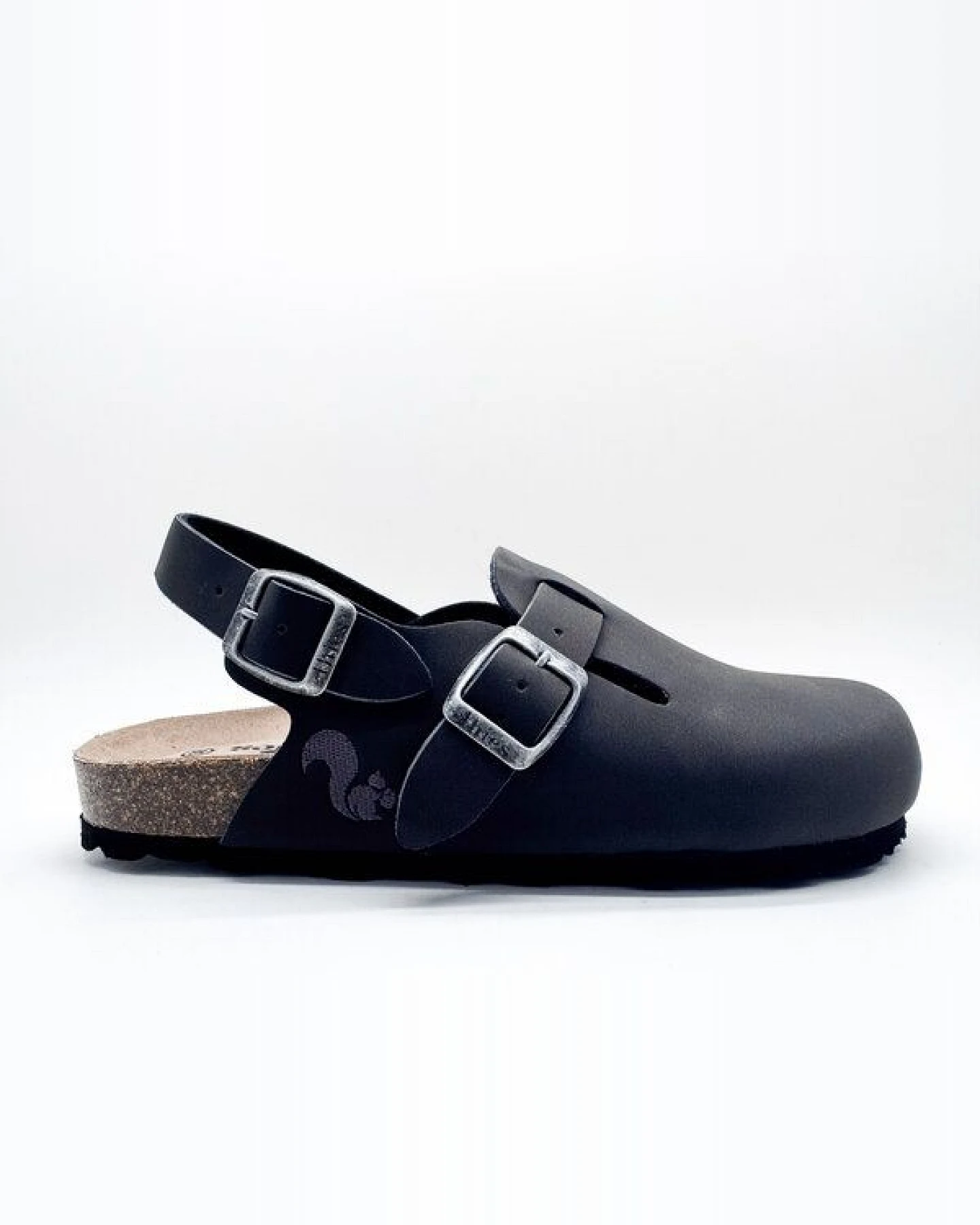 Vegane thies ® Eco Bio Backstrap Clogs aus rec. PET mit Kork-Tieffussbett – Ansicht 2