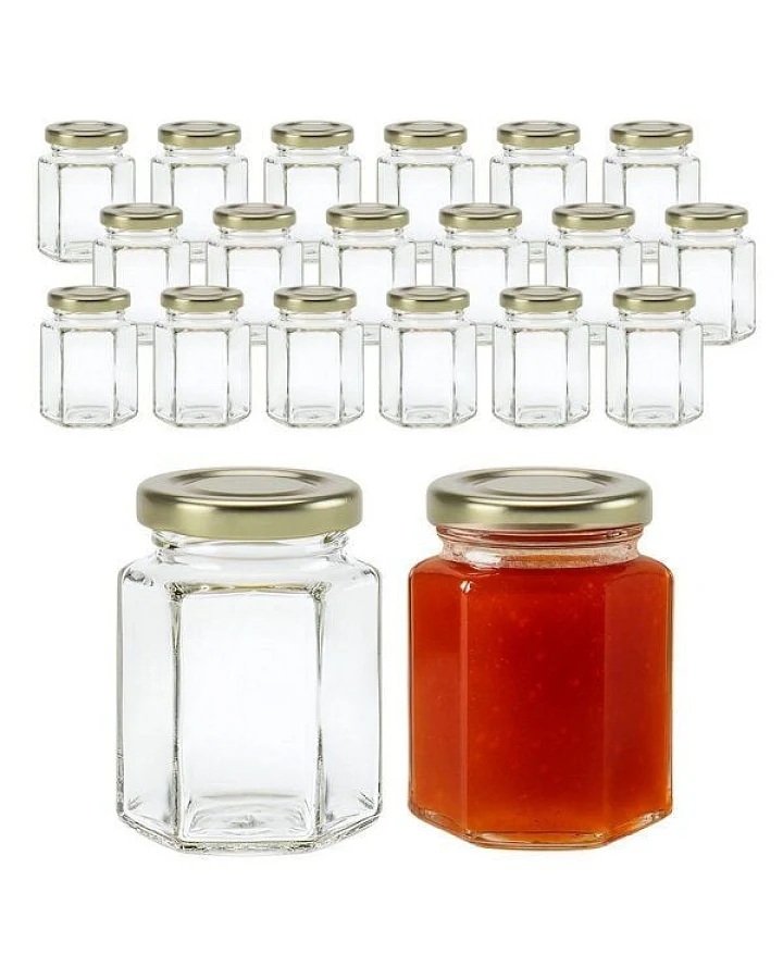 mikken 20 kleine Marmeladengläser 110 ml kleine Einmachgläser mit Schraubdeckel