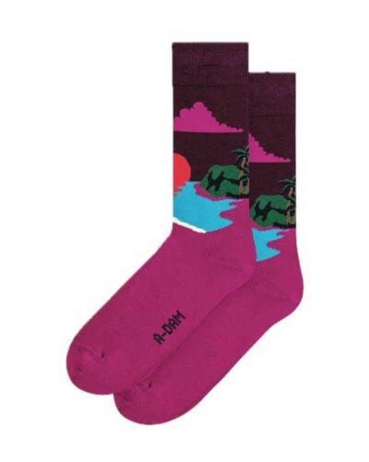 A-Dam Pinke Socken Red Sunset