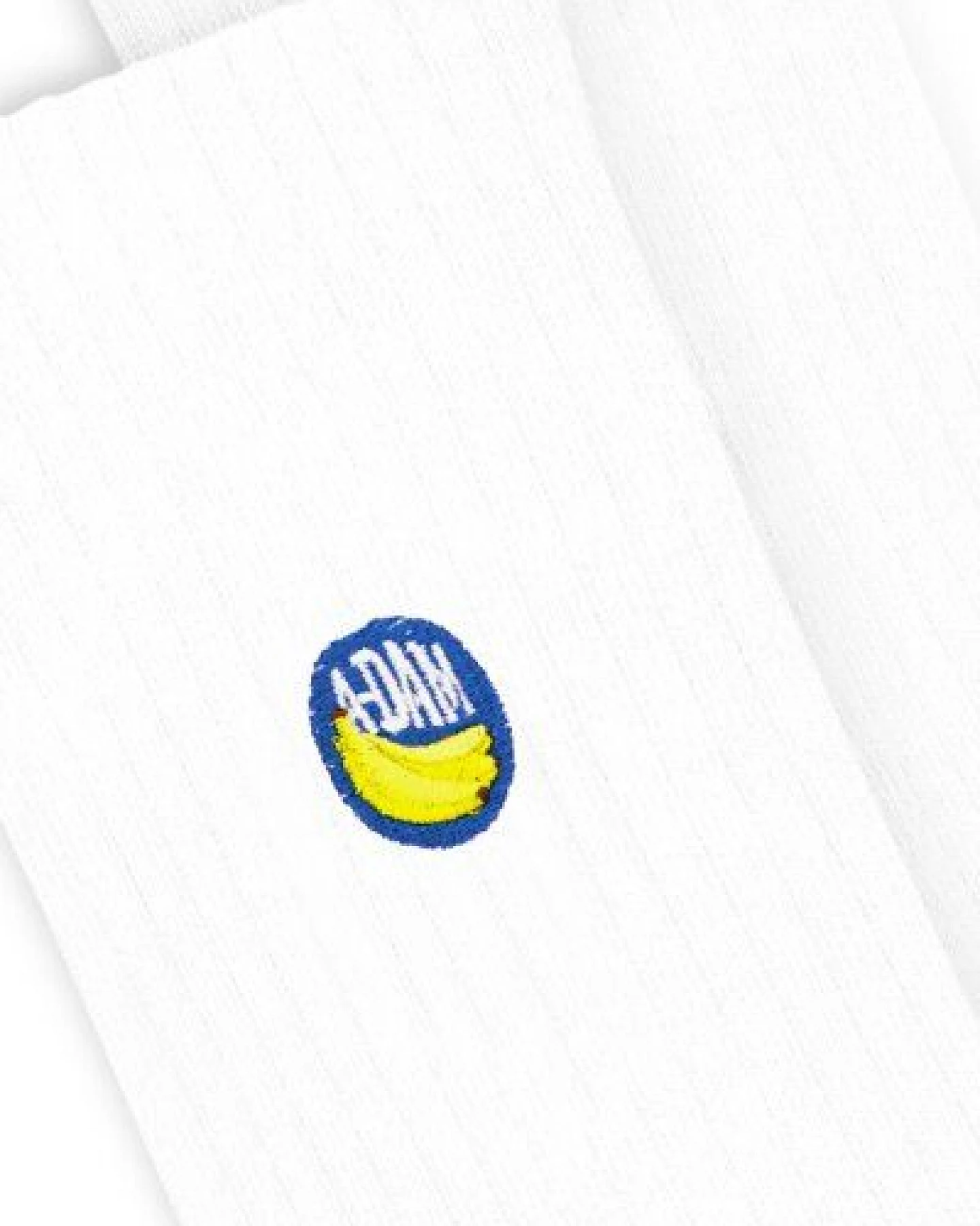 A-Dam Weiße Sport-Socken Crew Banana Sticker – Ansicht 3