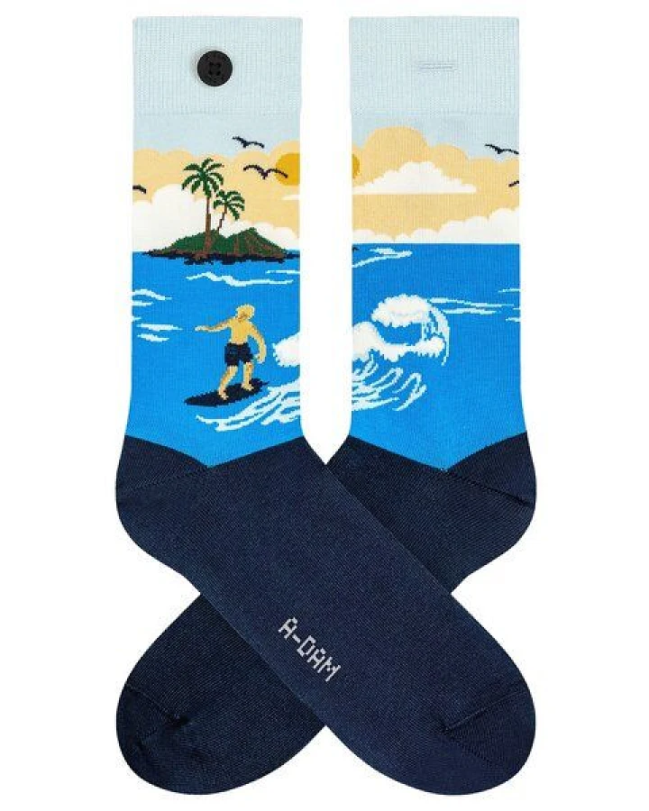 A-Dam Bunte Socken Blue Surf