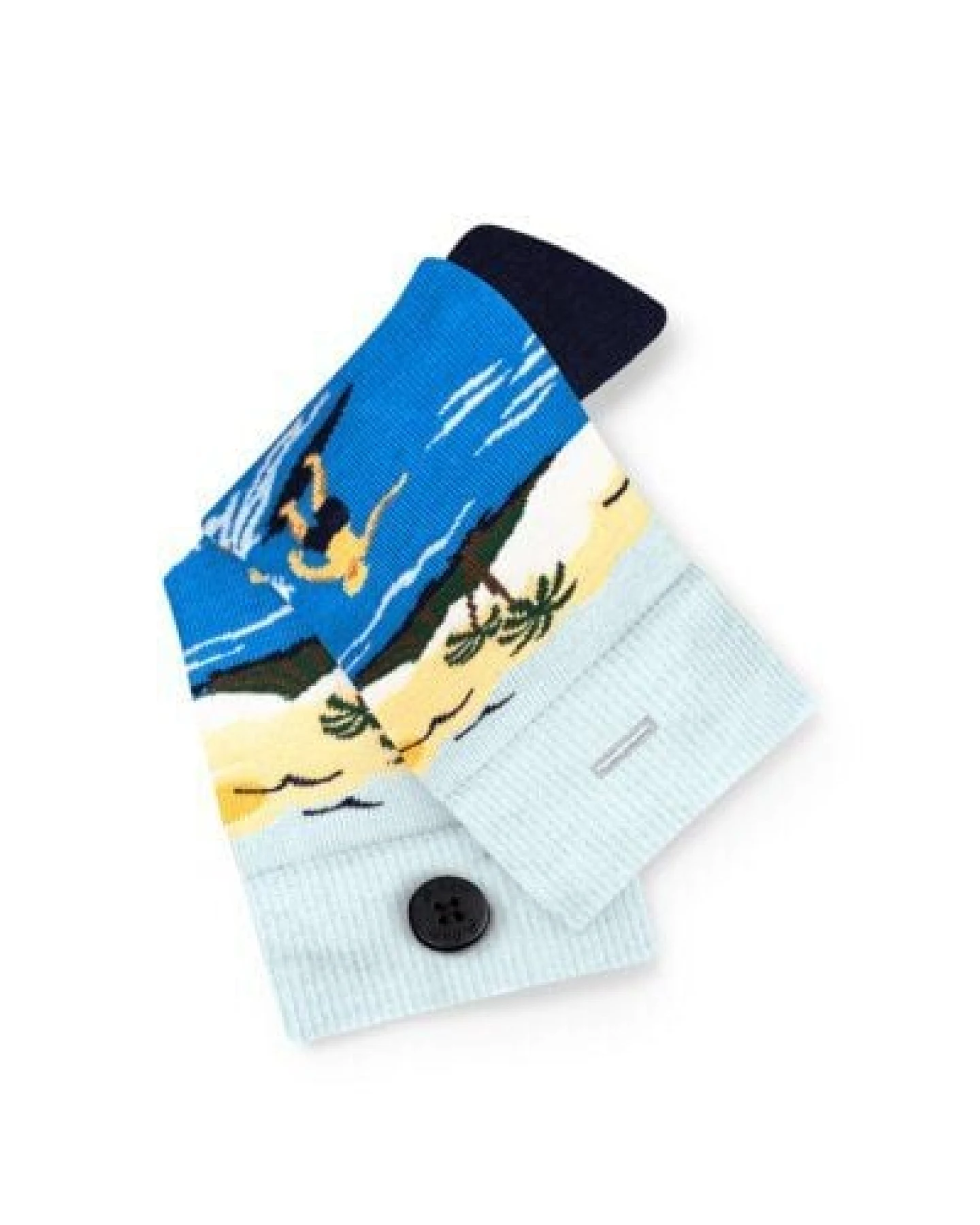 A-Dam Bunte Socken Blue Surf – Ansicht 3