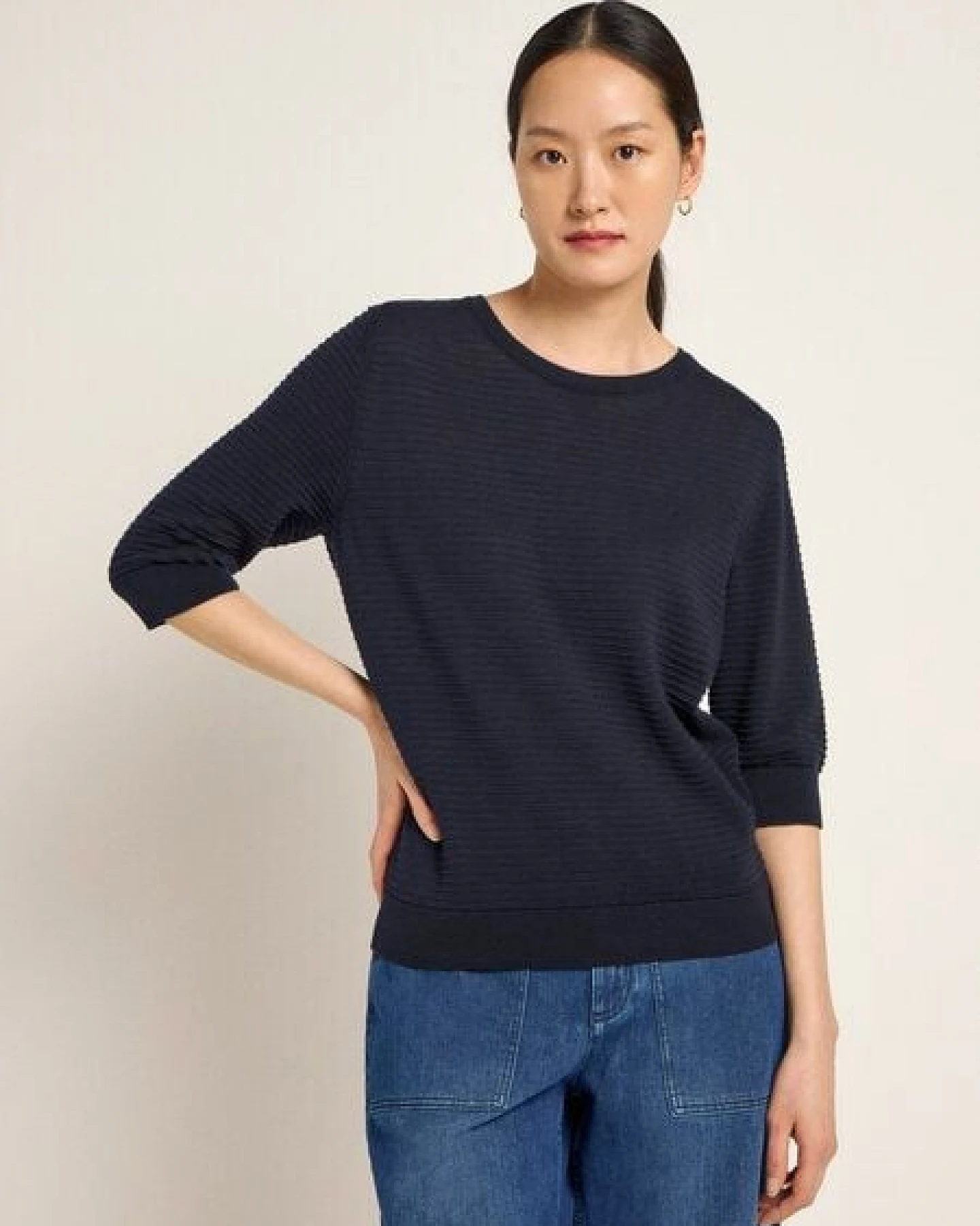 LANIUS Strickpullover mit 3/4-Arm – Ansicht 2