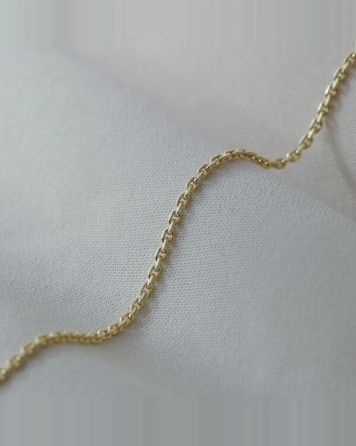 BELLYBIRD Jewellery Armband - Anker diamantiert, 333 Gold, 18,5cm lang