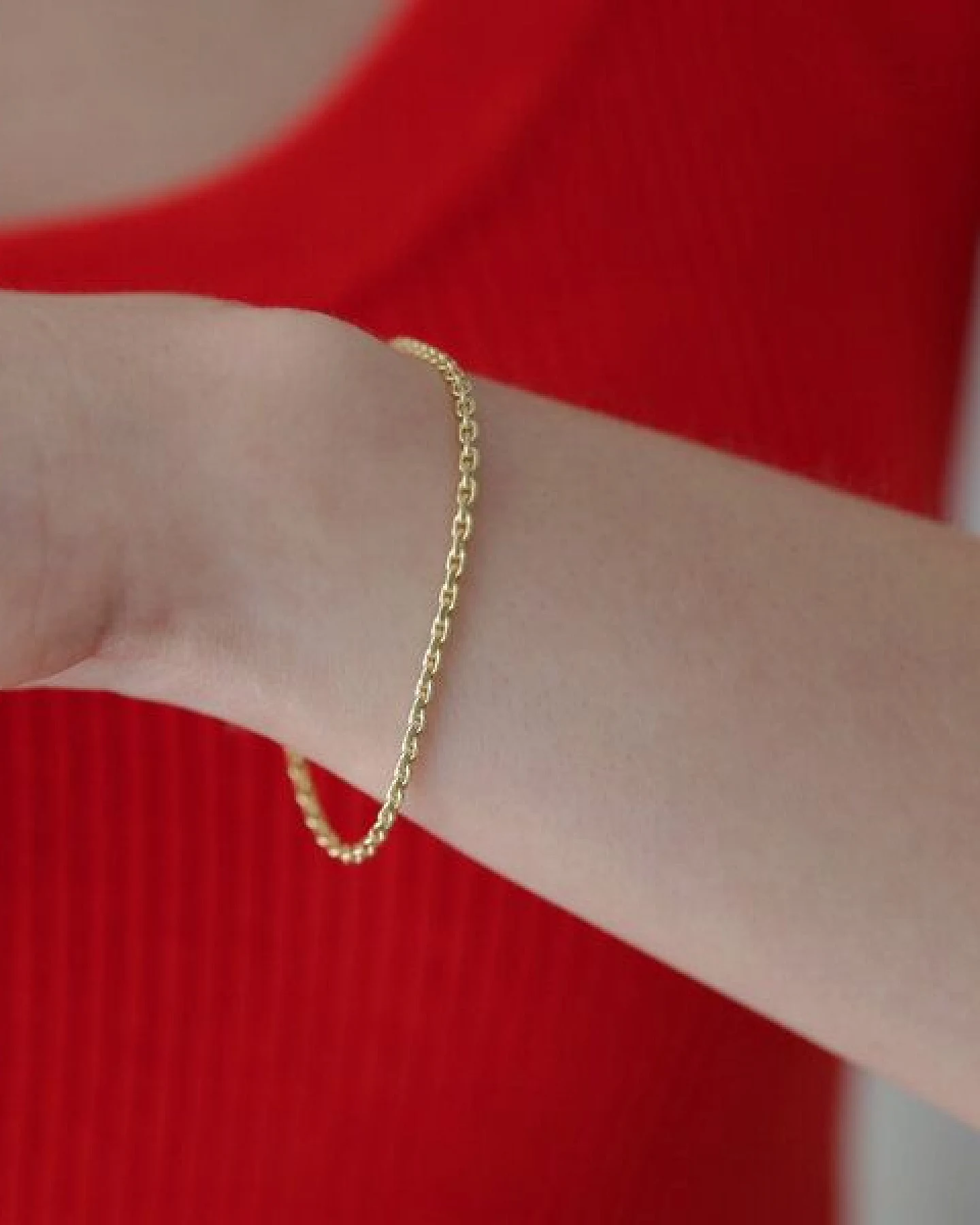 BELLYBIRD Jewellery Armband - Anker diamantiert, 333 Gold, 18,5cm lang – Ansicht 2