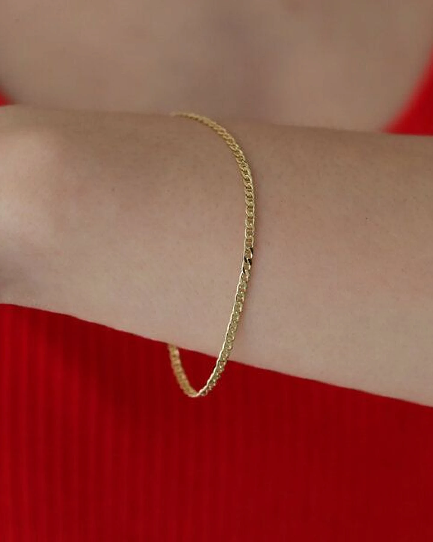 BELLYBIRD Jewellery Armband - Panzersteg, 333 Gold, 19cm lang – Ansicht 4