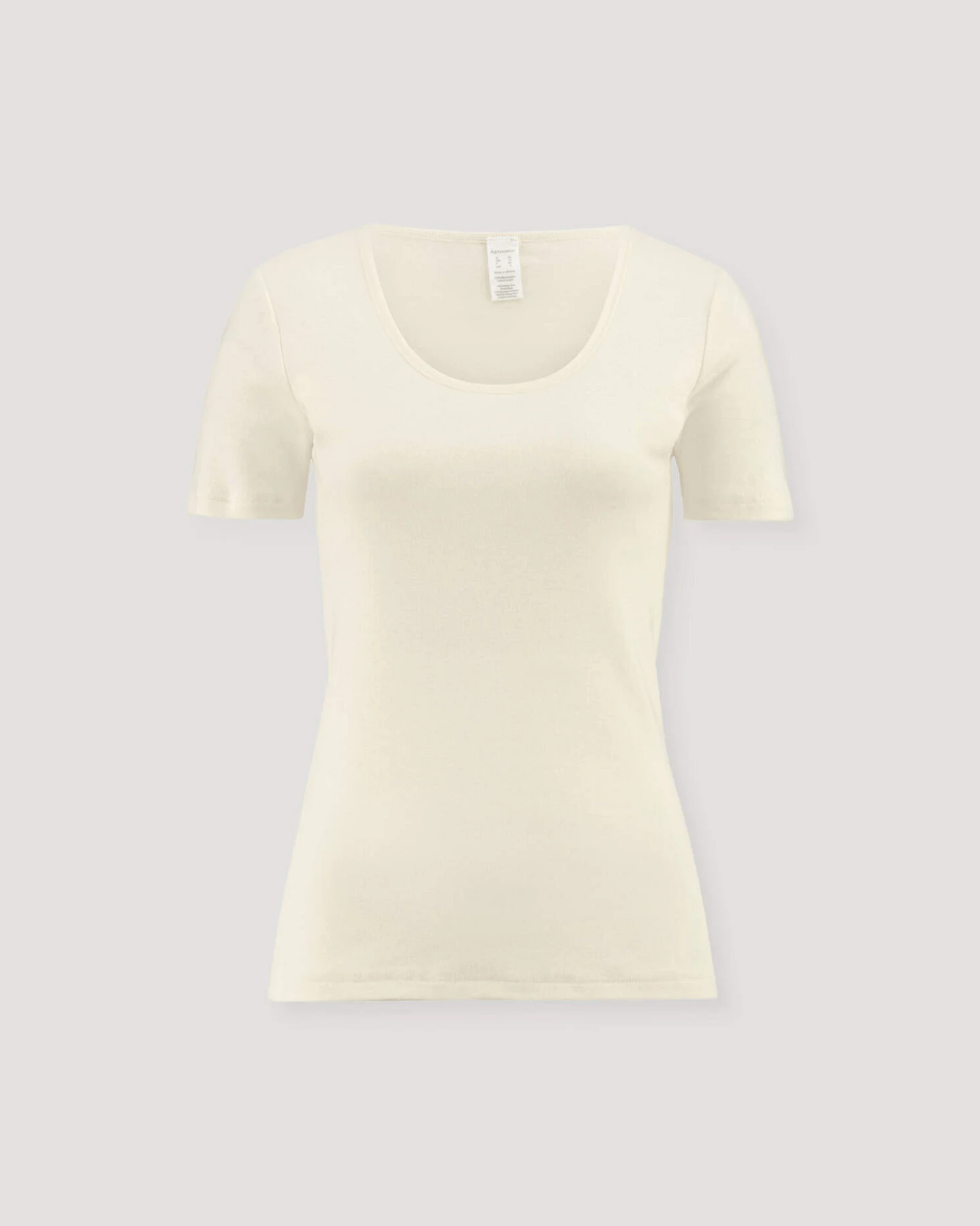hessnatur Damen T-Shirt Rundhals PURE NATURE aus Bio-Baumwolle - natur - Größe 46 – Ansicht 3