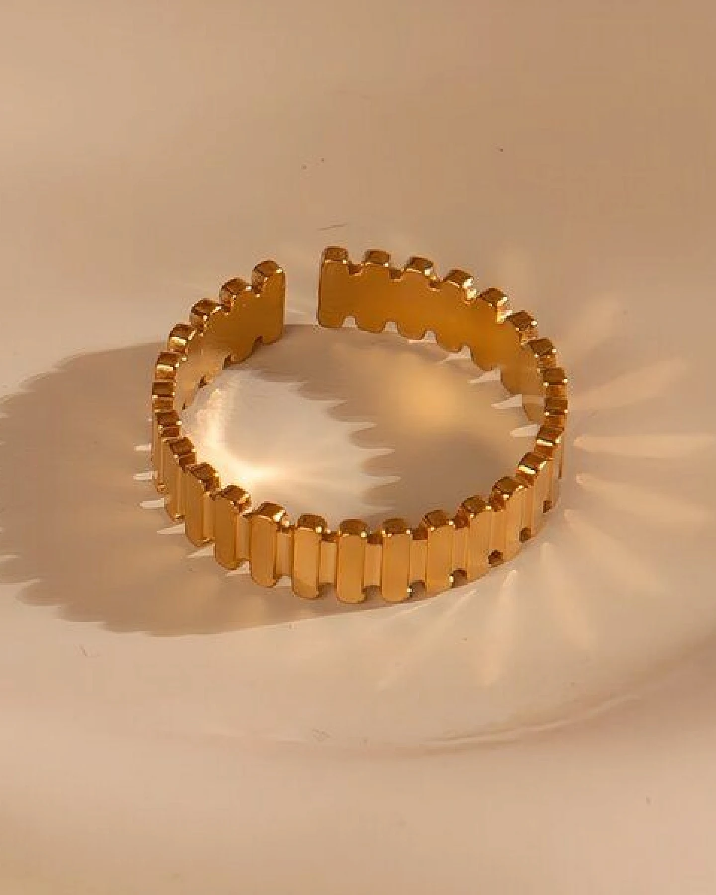 Größenverstellbarer BOHO BLOCK Ring ca. Ø 17 - 19mm von Elektropulli – Ansicht 2