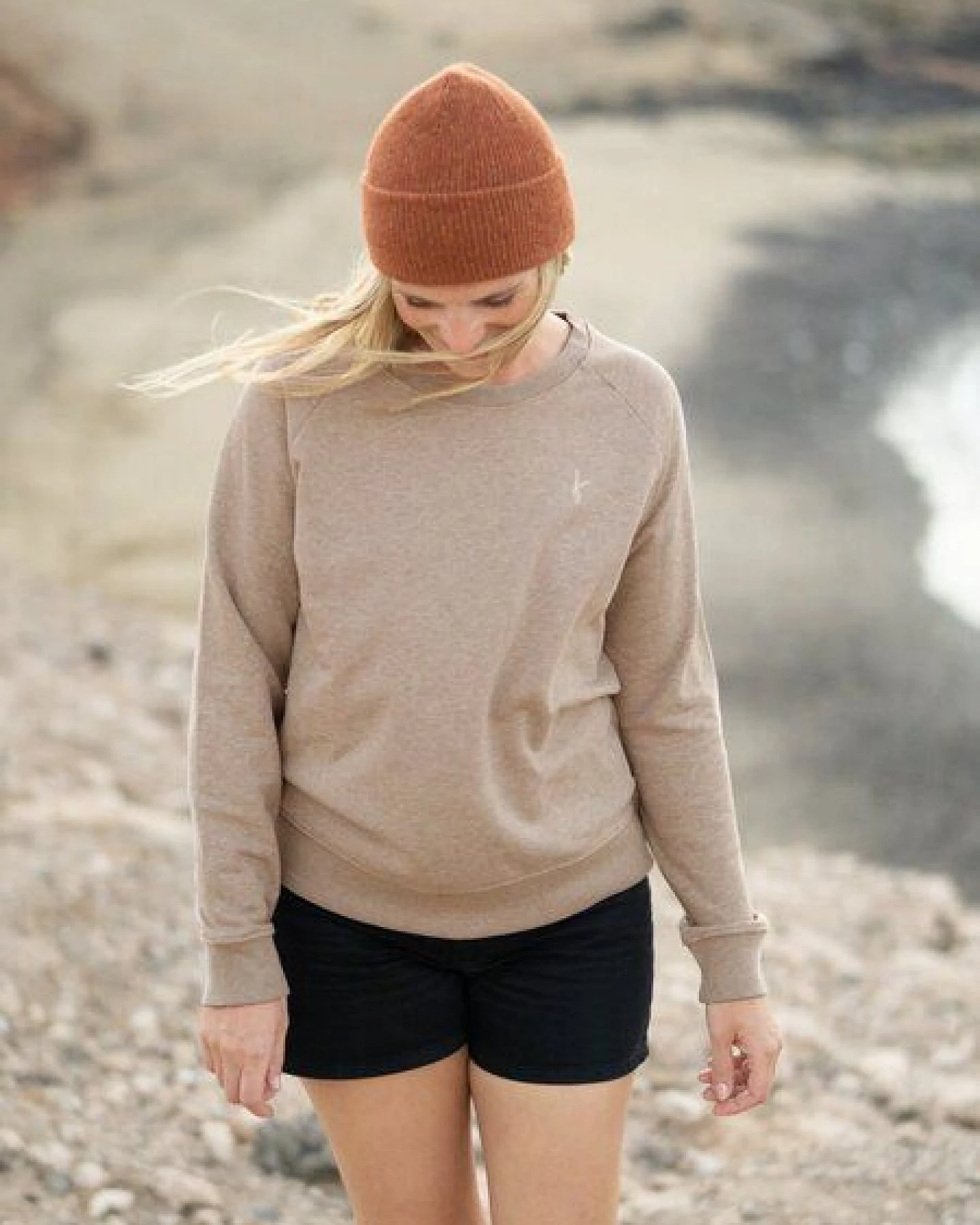 FUXBAU Frauen fux Pullover - beige meliert – Ansicht 3