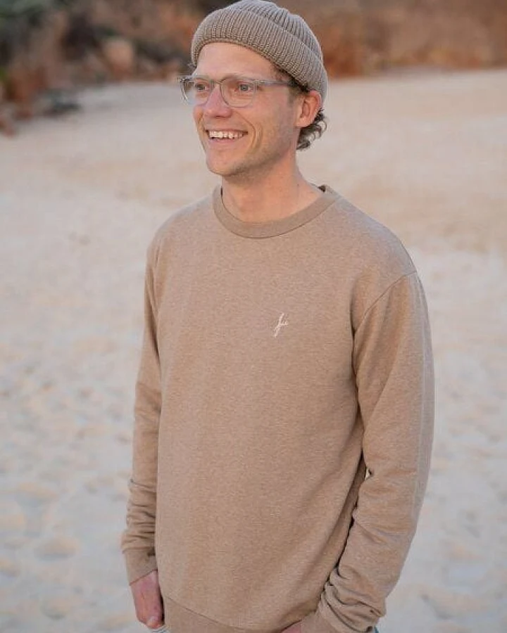 FUXBAU Männer fux Pullover - beige meliert