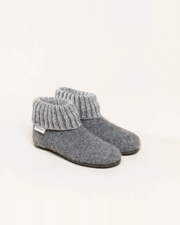 Gottstein Kinder-Hüttenschuh Alpine Boot FE - Kinderhausschuh für Mädchen & Jungen aus 100% Schurwolle