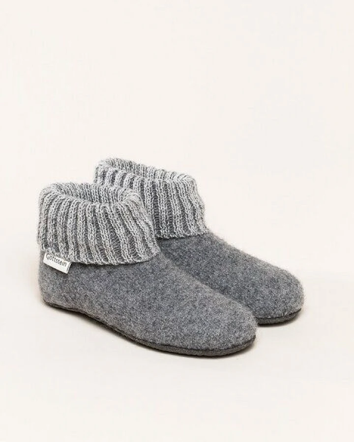 Gottstein Kinder-Hüttenschuh Alpine Boot FE - Kinderhausschuh für Mädchen & Jungen aus 100% Schurwolle