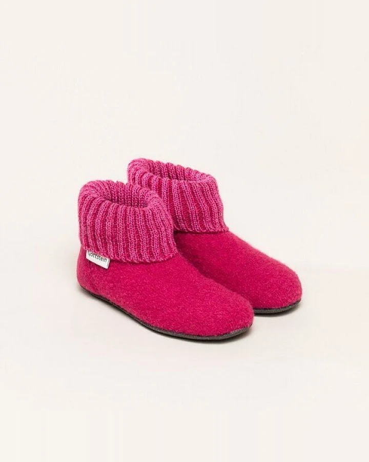 Gottstein Kinder-Hüttenschuh Alpine Boot FE - Kinderhausschuh für Mädchen & Jungen aus 100% Schurwolle