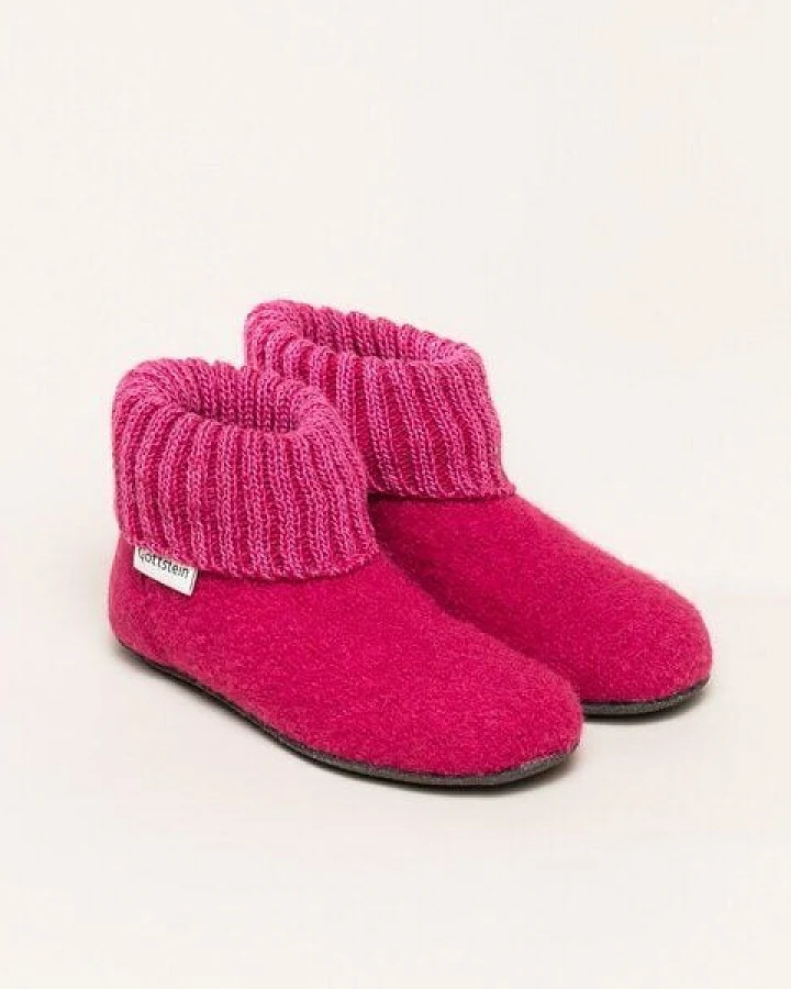 Gottstein Kinder-Hüttenschuh Alpine Boot FE - Kinderhausschuh für Mädchen & Jungen aus 100% Schurwolle
